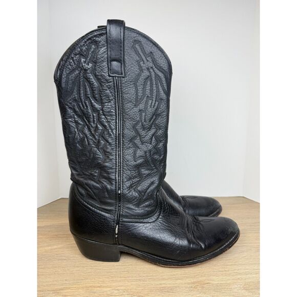 Laredo Men\'s 6691 Size 9.5D Black Leather Jacksonville Cowboy Western Boots main image 5
